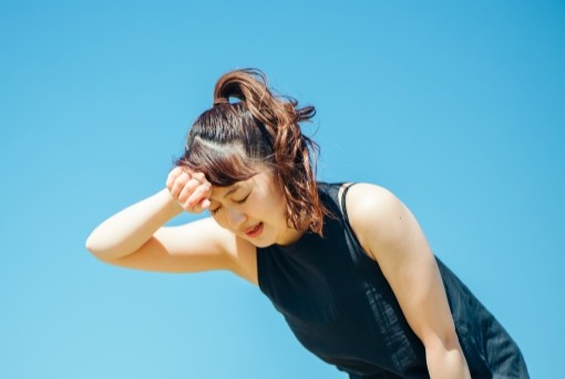 息が切れた女性